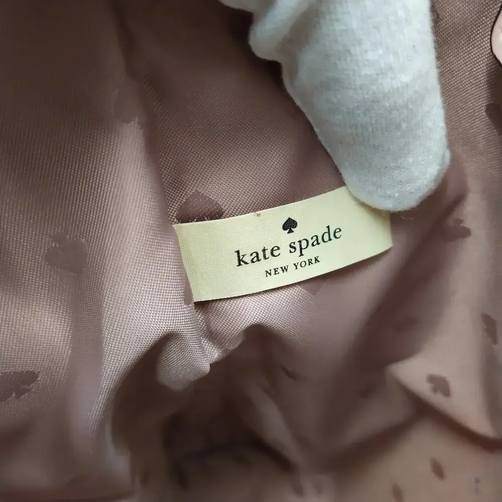Kate Spade New York Beige Leather Double Handles Tote Bag